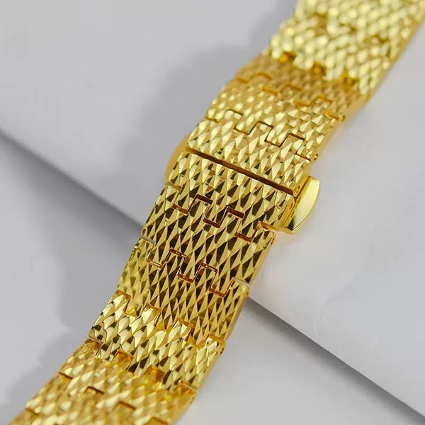 18K Gold Soild Steel Watch Band