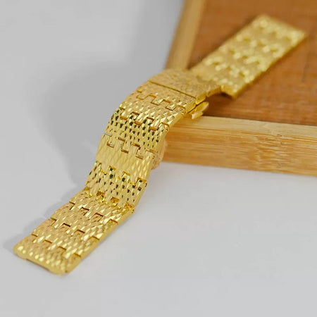 18K Gold Soild Steel Watch Band